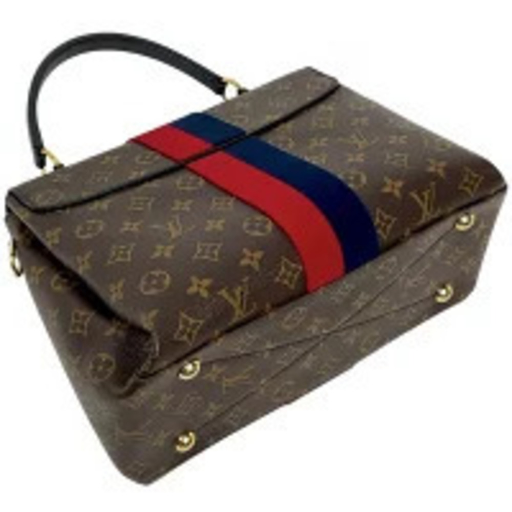 Louis Vuitton Red Blue Brown Navy Shoulder Bag Monogram Handbag Georges
